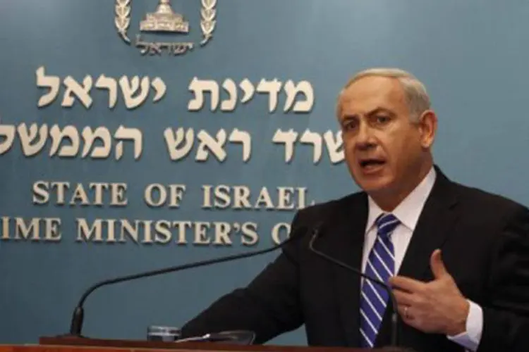 Primeiro-ministro israelense Benjamin Netanyahu: segundo as últimas pesquisas, "Bibi" Netanyahu é o favorito para permanecer no poder (©AFP / Gali Tibbon)