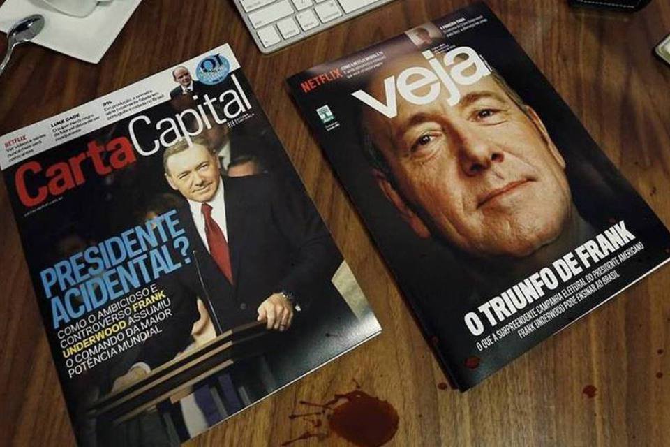 Ação da Netflix mostra House of Cards em capas de revistas