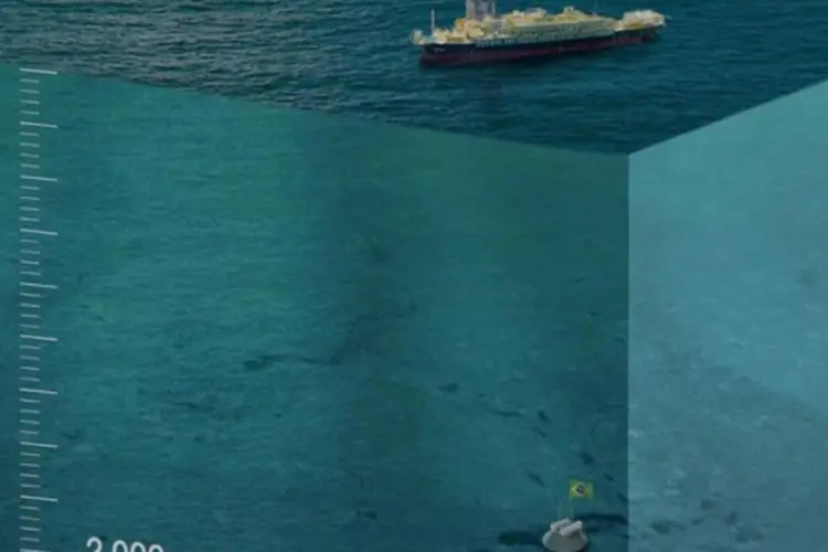 Missão Netuno: missão é fincar a bandeira do País e uma cápsula com mensagens de brasileiros na região do pré-sal, a 2.000 metros de profundidade (Reprodução)