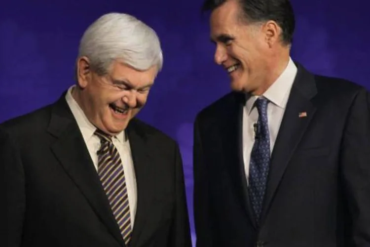 Romney, que lidera as pesquisas, enfatizou a diplomacia com Israel e disse que, se eleito, sua primeira viagem oficial seria para o Estado judaico (Scott Olson/Getty Images)