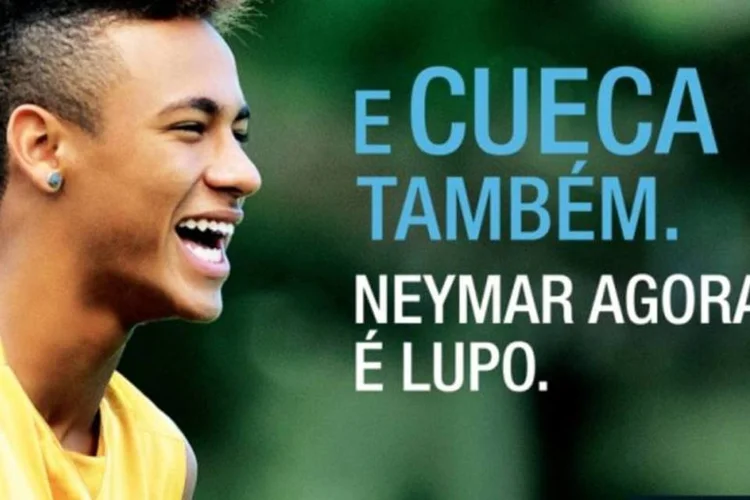 Neymar, em campanha da Lupo (Divulgação)