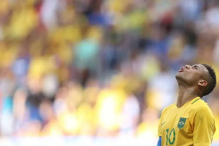 Neymar durante jogo na Olimpíada (Getty Images)