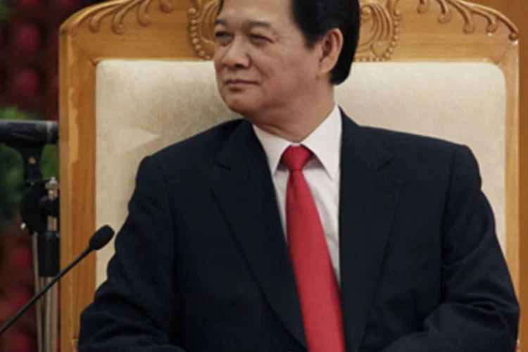 O premiê Nguyen Tan Dung: apesar de ter sido visto pelos analistas como um defensor da reforma econômica, sua política foi criticada pelos crescentes problemas na economia (Carolyn Kaster-Pool/Getty Images)