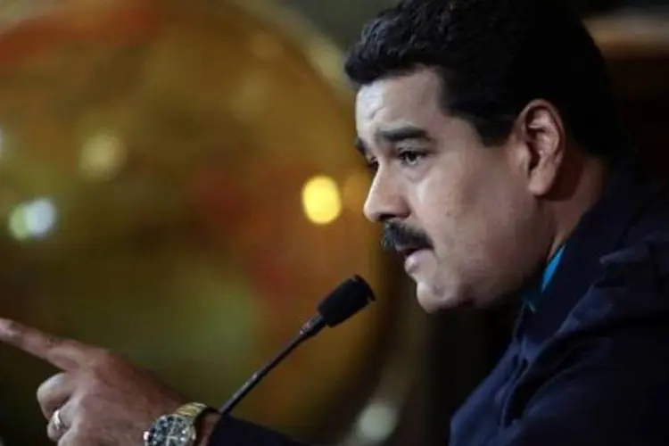 O presidente da Venezuela, Nicolás Maduro: "o presidente Barack Obama deu no dia de hoje o passo mais agressivo, injusto e nefasto já visto contra a Venezuela" (AFP)