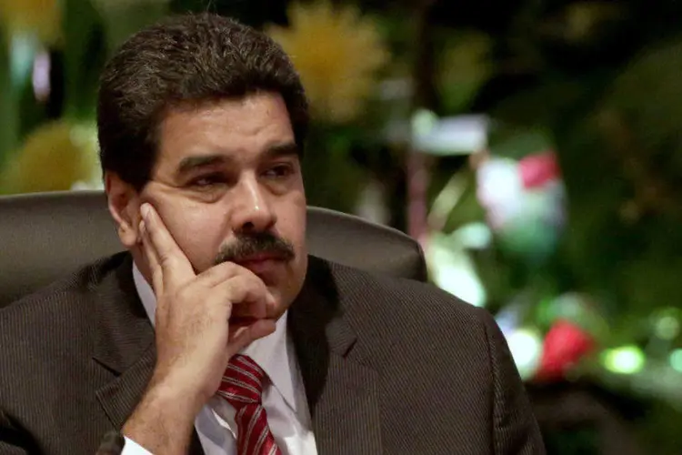 
	Nicol&aacute;s Maduro: segundo ele, a estrat&eacute;gia de desestabilizar o pa&iacute;s e a R&uacute;ssia seria para acabar com a revolu&ccedil;&atilde;o em andamento e tentar criar um colapso
 (Enrique De La Osa/Reuters)