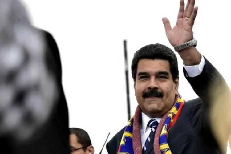 O presidente da Venezuela, Nicolas Maduro: presidente convocou passeata para "repudiar o intervencionismo e a ameaça dos Estados Unidos" ao país sul-americano (Rodrigo Buendia/AFP)