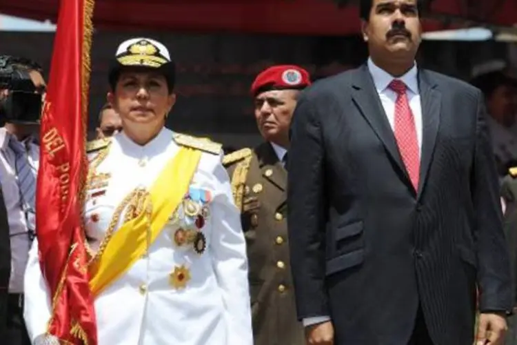 
	O presidente venezuelano, Nicol&aacute;s Maduro, &eacute; visto durante cerim&ocirc;nia em Caracas: presidente anunciou reformas no sistema policial
 (Leo Ramirez/AFP)