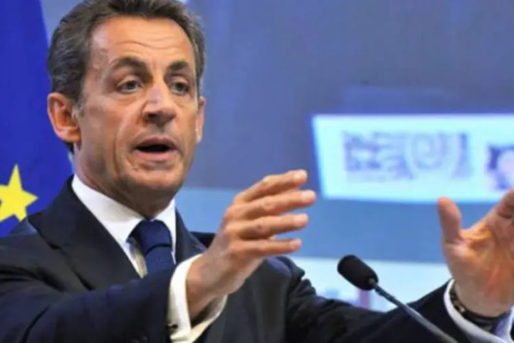 Sarkozy conversou com outros líderes europeus (Georges Gobet/AFP)