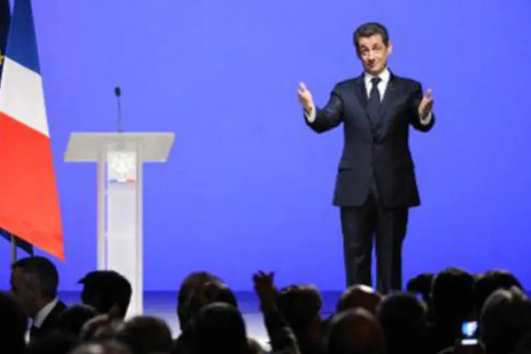 
	O ex-presidente franc&ecirc;s Nicolas Sarkozy: quando anunciou seu retorno &agrave; cena pol&iacute;tica, em setembro, Sarkozy era o candidato favorito para representar a UMP no pleito para 27% dos franceses
 (Eric Feferberg/AFP)