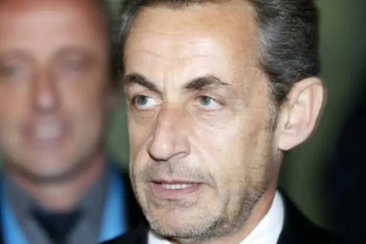 O ex-presidente francês Nicolas Sarkozy: ex-presidente chama de bastardos os juízes que o acusaram por financiamento ilegal de campanha em 2007 (Valery Hache/AFP)