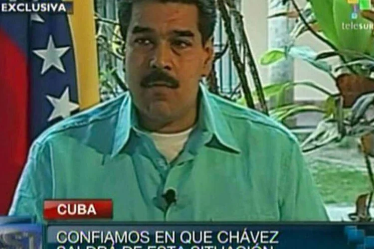 O vice-presidente venezuelano, Nicolás Maduro: Maduro viajou a Havana para seguir de perto a evolução do líder venezuelano (©afp.com / -)
