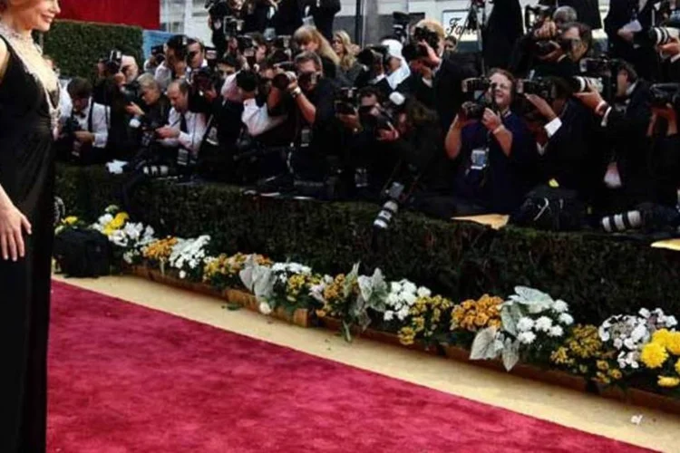 A atriz Nicole Kidman, no tapete vermelho: vitrine para empresas de moda (Alberto E. Rodriguez/Getty Images)