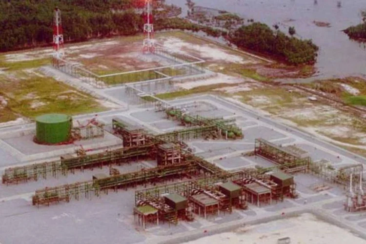 
	Campo de petr&oacute;leo na Nig&eacute;ria
 (Wikimedia Commons)