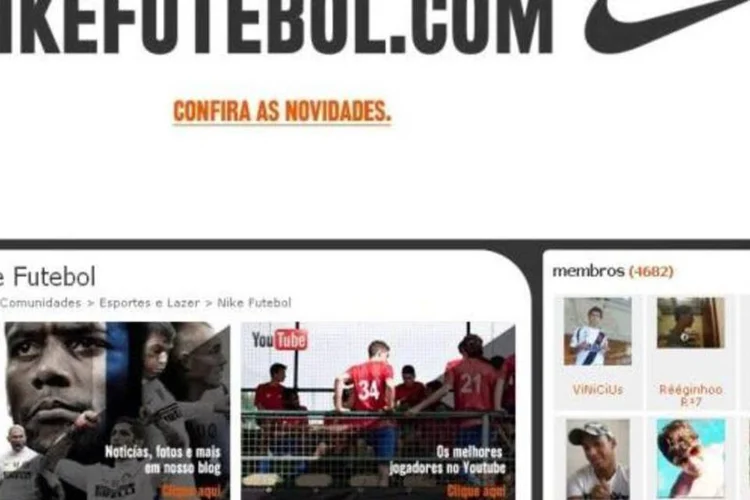 Nike Futebol: endereço traz tudo que engloba o universo do futebol da marca (Reprodução)