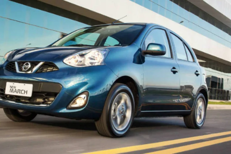 
	New March: f&aacute;brica de Resende, no RJ, j&aacute; produziu 10.000 unidades do modelo
 (Nissan/Divulgação)