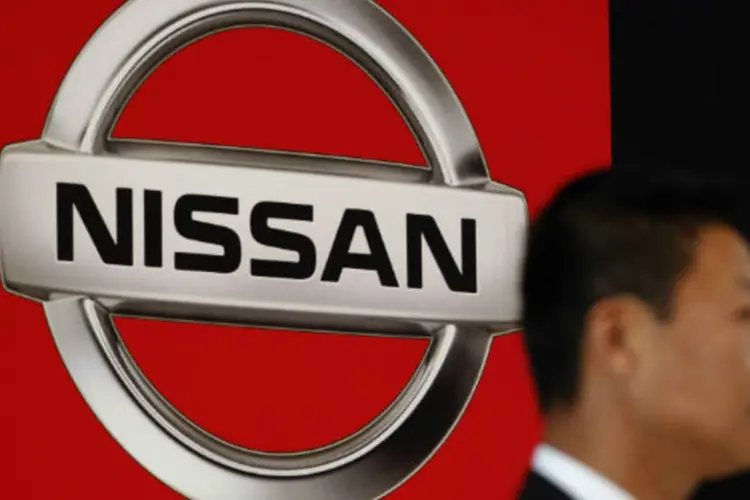 
	Logo da Nissan: a meta &eacute; alcan&ccedil;ar autonomia de 800 quil&ocirc;metros por tanque, mais do que os cerca de 600 quil&ocirc;metros de ve&iacute;culos a gasolina
 (REUTERS/Yuriko Nakao)