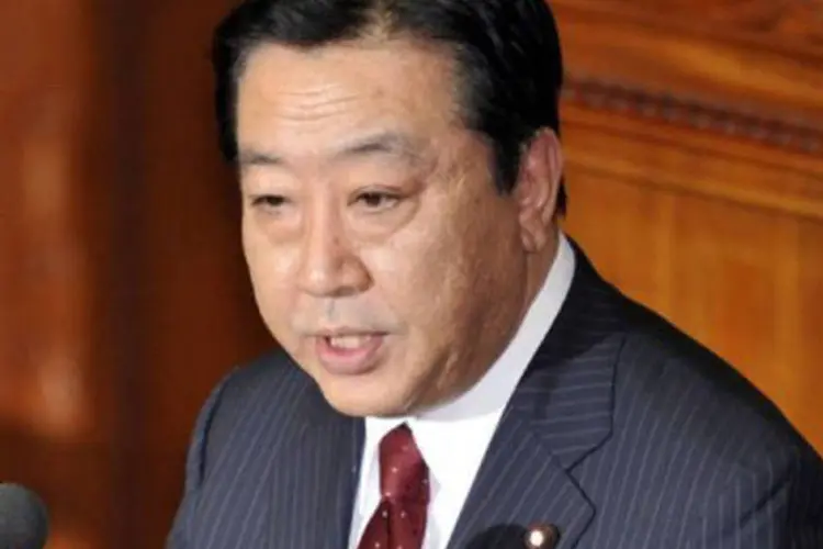 Primeiro-ministro Yoshihiko Noda: o governo pretende reduzir os salários dos funcionários públicos (Kazuhiro Nogi/AFP)