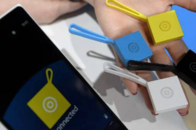 Nokia Treasure Tags no Mobile World Congress: divisão de celulares da Nokia registrou perdas de 780 milhões de euros (US$1,07 bilhão) no ano passado (AFP)