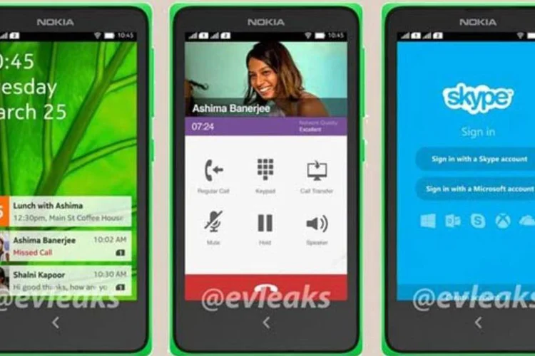 O suposto Nokia X A110 Normandy: smartphone de baixo custo com Android (@evleaks / Reprodução)