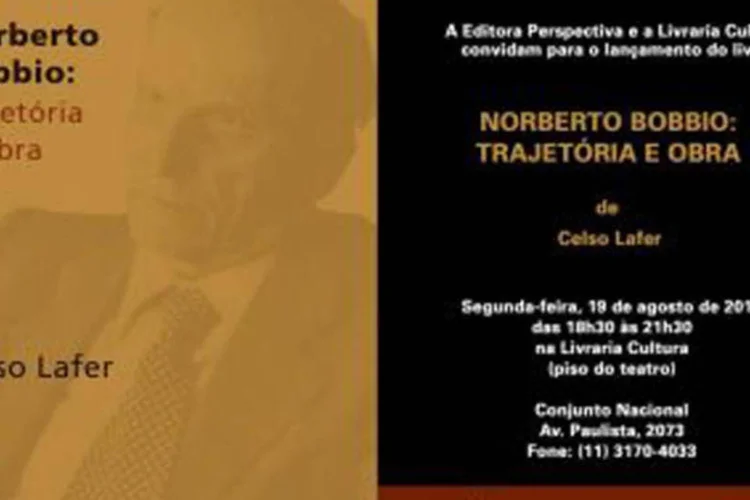 Capa e contracapa do livro: Bobbio e Lafer foram amigos até a morte do filósofo, em janeiro de 2004, em uma relação intermediada por Michelangelo Bovero