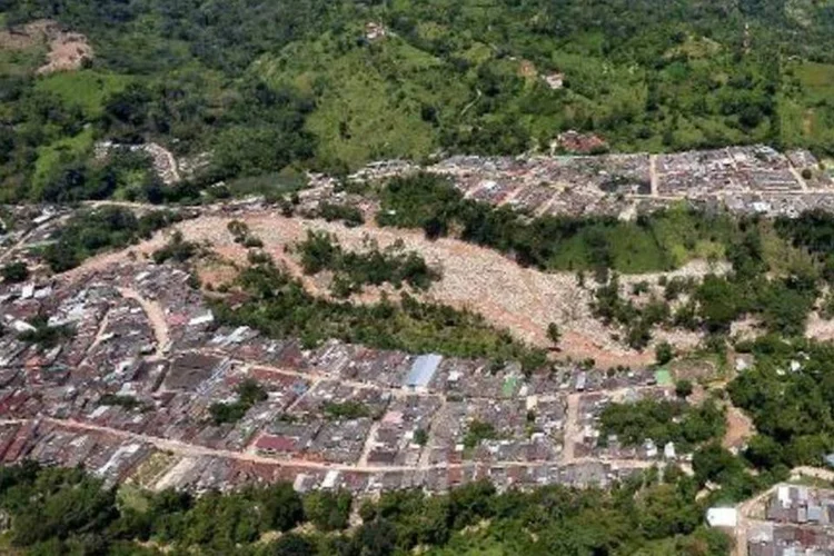 Região no nordeste da Colômbia: equipes de resgate ainda não chegaram ao local do acidente, a 4.500 metros acima do nível do mar (Felipe Ariza)
