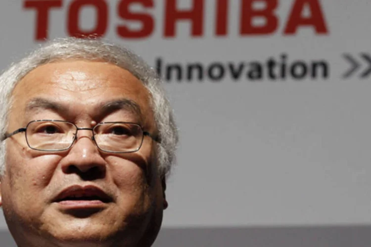 
	&quot;N&oacute;s estamos negociando com seis grupos separados pela participa&ccedil;&atilde;o da Westinghouse&quot;, disse o presidente-executivo da Toshiba, Norio Sasaki
 (Yuriko Nakao/Reuters)