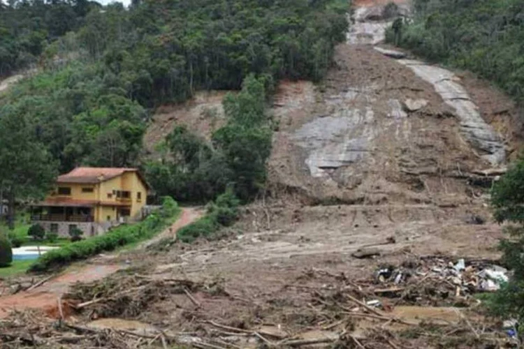 Fortes chuvas na região serrana do Rio de Janeiro modificaram a geografia das cidades (Valter Campanato/AGÊNCIA BRASIL)