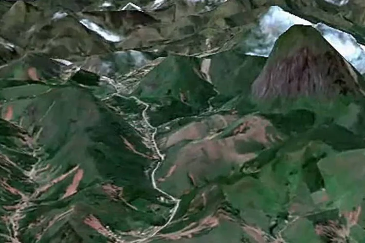 Nova Friburgo, RJ: a montagem 3D feita com fotos de satélite mostra a destruição provocada pelos deslizamentos (Inpe)