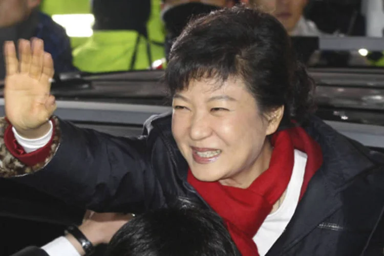 Park Geun-hye, a vencedora das eleições presidenciais na Coreia do Sul: Park substituirá seu companheiro de partido Lee Myung-bak como presidente (Pool/ Getty Images)