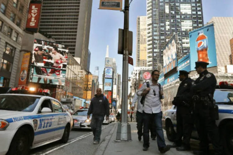 
	Nova York: cartaz da economia brasileira em alta na cidade e entusiasmo pelo pa&iacute;s
 (REUTERS/Brendan McDermid/Reuters)