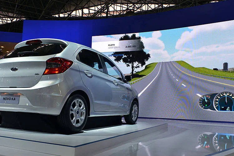Simulador de direção da Ford no Salão do Automóvel, em São Paulo (Divulgação/Ford)