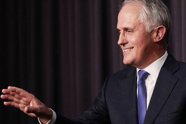 
	Novo primeiro-ministro, Malcom Turnbull: ele se formou em Direito na Universidade de Sidney e na de Oxford, trabalhou como jornalista e advogado antes de iniciar uma carreira como banqueiro e investidor
 (Getty Images / Stefan Postles)