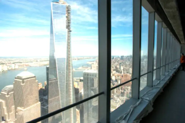 
	Novo World Trade Center, em Nova York: ponto mais alto do 1 World Trade Center, como o pr&eacute;dio foi batizado, tem 541 metros (1.776 p&eacute;s) de altura
 (Craig Warga/Getty Images)