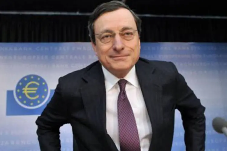 O presidente do BCE, Mario Draghi (Emily Wabitsch/AFP)