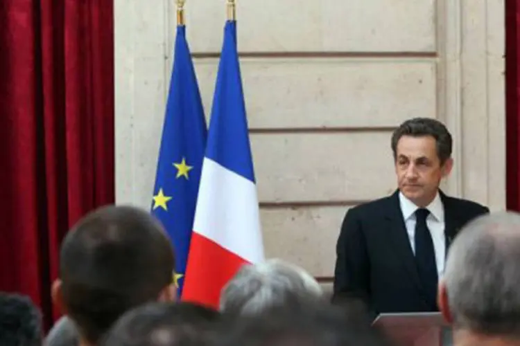 Sarkozy: "a França não tem vocação para acolher aqueles que infringem seus valores" (Kenzo Tribouillard/AFP)
