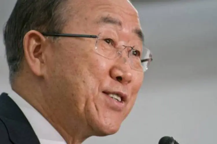 O secretário-geral da ONU, Ban Ki-moon, falou sobre o importante papel dos parlamentares na Rio+20 (Karen Bleier/AFP)
