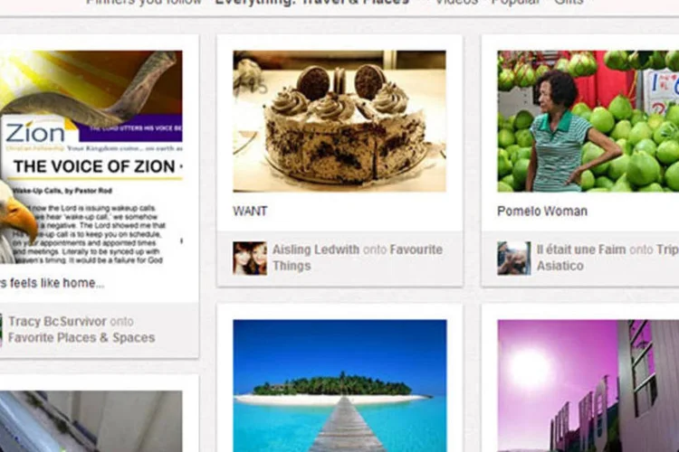 Estima-se que o Pinterest tenha 20 milhões de usuários, dois terços deles do sexo feminino (Reprodução/Reprodução)