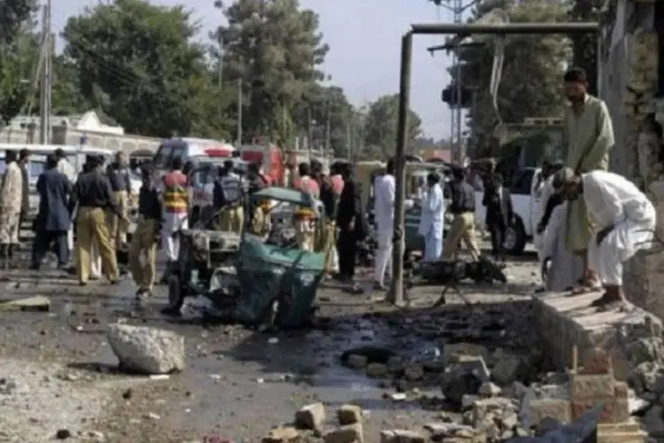 
	Paquist&atilde;o: o atentado n&atilde;o foi reivindicado at&eacute; o momento, mas os talib&atilde;s paquistaneses costumam atacar lugares pouco protegidos, como tribunais, escolas ou locais de culto
 (AFP / Banaras Khan)