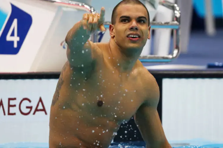O nadador paralímpico, Andre Brasil: até o momento, o Brasil ocupa o nono lugar no quadro geral de medalhas (Clive Rose/ Getty Images)