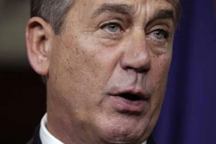 
	John Boehner: assessores do presidente da C&acirc;mara telefonaram mais cedo para l&iacute;deres do Senado para informar que a C&acirc;mara votar&aacute; primeiro sobre a medida
 (REUTERS/Yuri Gripas)
