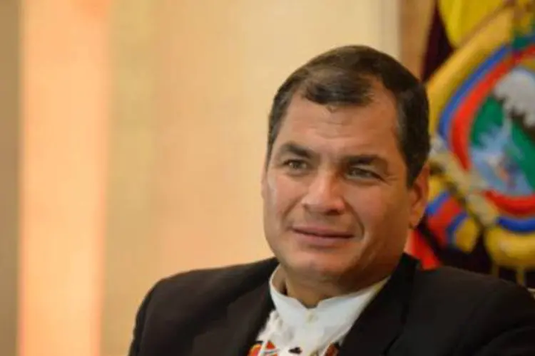 
	Rafael Correa: o l&iacute;der criticou os meios de comunica&ccedil;&atilde;o
 (AFP)