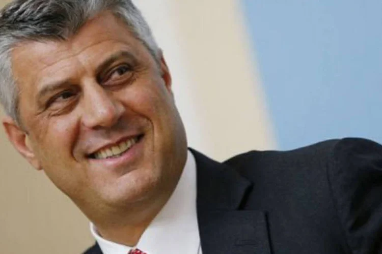 O primeiro-ministro do Kosovo, Hashim Thaçi: o premiê saudou um dia histórico e o início de uma "nova etapa para o Kosovo" (©AFP / Alexander Klein)
