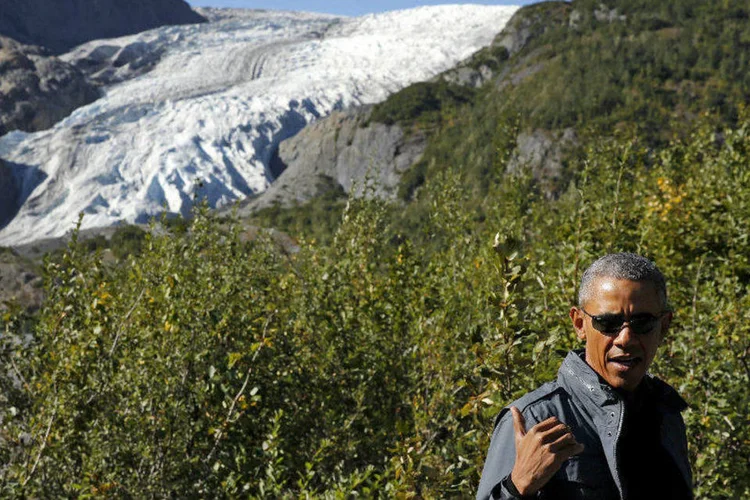 O presidente americano, Barack Obama, no Alasca (Jonathan Ernst/Reuters)
