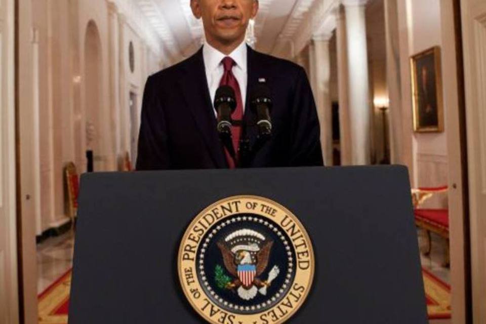 Obama: "Boa noite. Esta noite, posso informar ao povo americano e ao mundo que os Estados Unidos conduziram uma operação que matou Osama bin Laden, o líder da Al-Qaeda" (Getty Images)