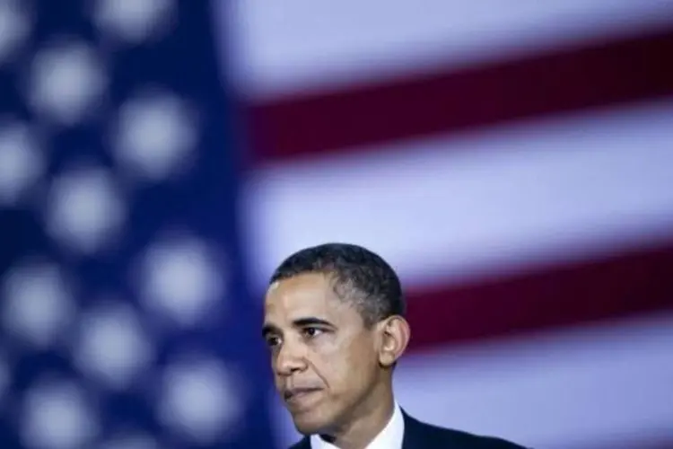 obama em frente a bandeira (Getty Images)