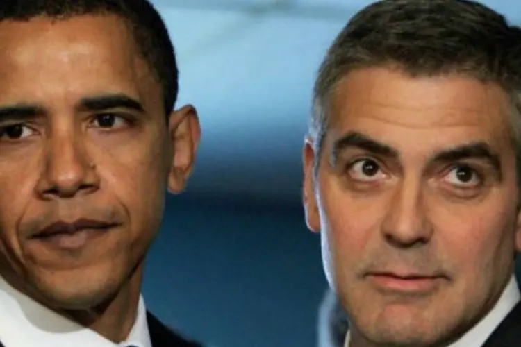 
	Obama e Clooney, parceira vitoriosa: o ator est&aacute; no topo da lista
 (Win Mcnamee/Getty Images/AFP)