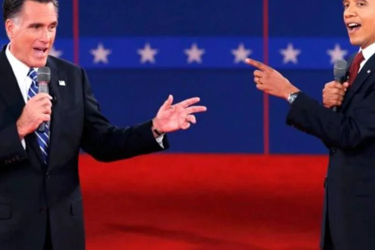 
	Barack Obama e Mitt Romney: os candidatos deixaram em segundo plano outros assuntos mais inc&ocirc;modos, como o antagonismo com Cuba e Venezuela
 (Mike Segar/Reuters)