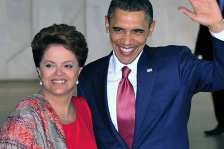 Antes de ir ao Chile, Obama esteve no Brasil e elogiou o país diante de sua presidente, Dilma Rousseff (Renato Araújo/Agência Brasil)