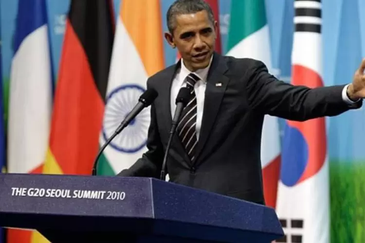 O presidente americano Barack Obama discursa durante o encontro do G20 (Chung Sung-Jun/Getty Images)