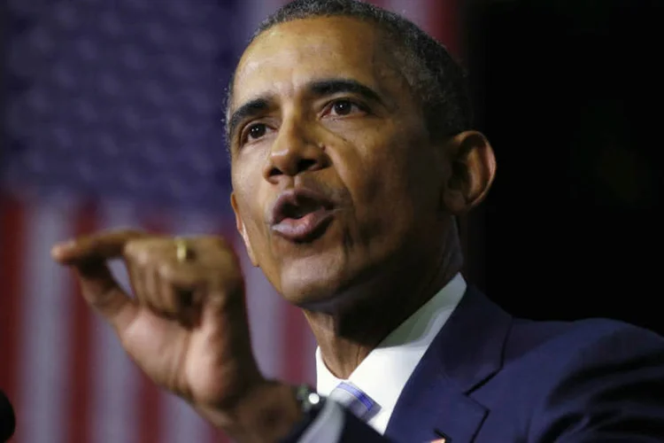 
	Obama: presidente resume a vontade do seu Partido Democrata de aumentar a carga tribut&aacute;ria sobre o 1% mais ricos para financiar novos planos para ajudar a classe m&eacute;dia
 (Kevin Lamarque/Reuters)